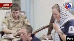 تصویر تلویزیونی شبکه عربی العالم از زمان بازداشت ملوانان بریتانیایی در خلیج فارس