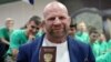Jeff Monson poses with his Russian passport in Patriot Park outside Moscow in June 2018.
