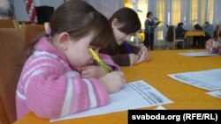 Cамая юная ўдзельніца магілёўскай дыктоўкі