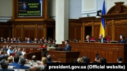 Володимир Зеленський під час інавгурації на посаду президента України. Київ, 20 травня 2019 року