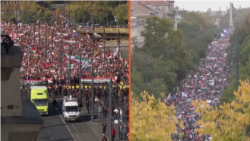 Акції прихильників Орбана та опозиції у Будапешті до річниці угорського повстання 1956 року (відео)