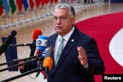 Прем'єр-міністр Угорщини Віктор Орбан на саміті лідерів ЄС у Брюсселі, Бельгія, 26 червня 2025 року