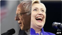 از راست: کلینتون و سندرز