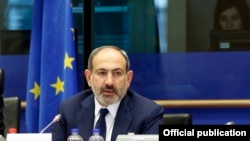 Премьер-министр Армении Никол Пашинян в комитета по внешним связям Европарламента, Брюссель, 4 марта 2019 г.