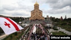 Georgia -- Georgian soldiers killed in Afghanistan this week during a memorial service in a Sameba cathedral in the Georgia's capital Tbilisi, on 09Jun2013