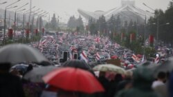 «Марш адзінства» ў Менску пад дажджом