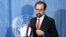 Switzerland -- UN Human Rights High Commissioner Zeid bin Ra'ad Al Hussein arrives for a media briefing in Geneva, February 1, 2016