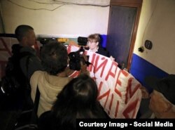 Пікет на лесьвічнай пляцоўцы