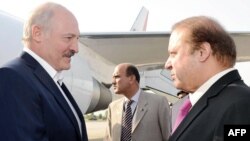 Аляксандар Луашэнка і пакістанскі прэм’ер-міністар Наваз Шарыф