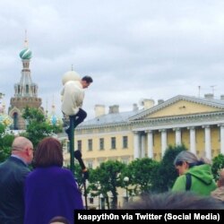 Мужчына, які выступаў за «мост Кадырава» падчас мітынгу