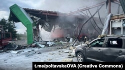 Влучання в автозаправну станцію зафіксували в Полтавському районі