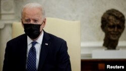 ԱՄՆ նախագահ Ջո Բայդենը Սպիտակ տանը հանդիպման ժամանակ, Վաշինգտոն, 20-ը ապրիլի, 2021թ․
