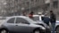 Armenia -- Traffic police investigate a car collision in Yerevan, 11Jan2010.