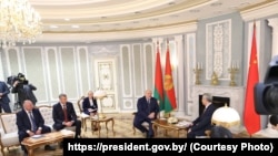 Аляксандар Лукашэнка і Лі Сі. Менск, 22 верасьня 2025 году