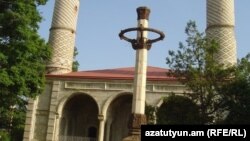 Nagorno-Karabakh - Yukhari Govhar Agha Mosque in Shushi, July 2011.