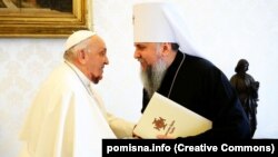 Зустріч митрополита ПЦУ Епіфанія (п) і папи Римського Франциска, Ватикан, 13 грудня 2024 року