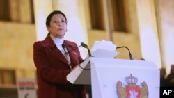 Саломе Зурабишвили на акции 31 марта