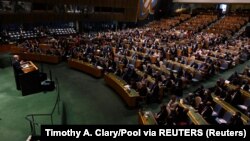 БУУнун Башкы ассамблеясынын жыйыны.  21-сентябрь, 2021-жыл. Нью-Йорк. 