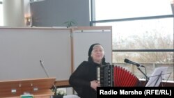 Дани -- Нохчийн конференцин делегат ю гоьялла иллиалархо Рамзаева Бирлант, КопенхIаген, 17Заз12