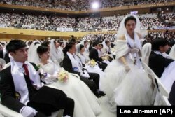 یک مراسم ازدواج دسته‌جمعی در کره جنوبی