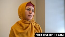 Shohida Mahmadjonova pleaded not guilty but did say she was "sorry" for commenting on her son's videos that were critical of the government.