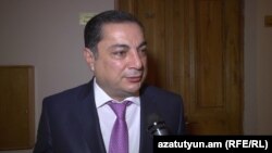Armenia -- Parliament majority leader Vahram Baghdasarian gives an interview to Azatutyun.am, Yerevan, 18May,2016