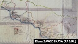 Фрагмент карты избирательных округов Абхазии 1937 года