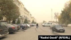 Пыльная буря в Душанбе