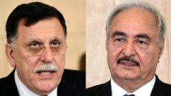 Фаїз ас-Сарадж (л) і Халіфа Хафтар (п), комбіноване фото