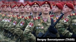 Москва, Росія. Генеральна репетиція параду Перемоги