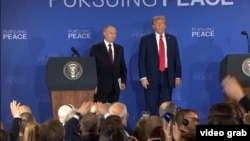 Трамп і Пуцін пасьля сустрэчы на Алясцы