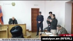Геворк Сафарян во время заключительного заседания по делу, Ереван, 16 января 2016 г.