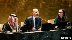 کنفرانس سازمان ملل با موضوع «راه حل دو کشوری» با ریاست مشترک فرانسه و عربستان سعودی برگزار شد