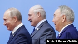Вадимир Путин, Александр Лукашенко жана Нурсултан Назарбаев.