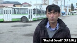 Курбонали Тураев, водитель троллейбуса в Душанбе