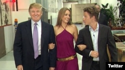 دونالد ترامپ (چپ) به همراه الینا زاکر از برنامه «روزهای زندگی ما» و بیلی بوش 