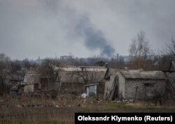 Дым над горящим Бахмутом