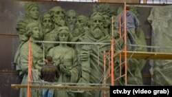 Барэльеф на будынку новага Нацыянальнага гістарычнага музэю Беларусі. Скрын: ctv.by 