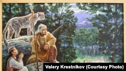 Фото картины художника из Петропавловска Валерия Крестникова «Юность Аблая», которая стала предметом судебной тяжбы. Фото предоставлено автором картины. Петропавловск, февраль 2011 года  