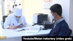 Кадры из репортажа гостелевидения об успехах в системе здравоохранения страны. Телеканал "Алтын Асыр", 30 ноября, 2020