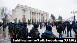 Сьогодні кількість протестувальників значно менша, ніж учора
(Усі фото у новині за 26 січня 2022 року)