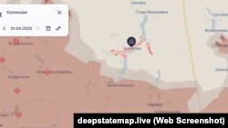 Лінія фронту біля села Калинове