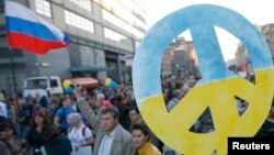 Антивоенный марш в Москве, в проведении которого в Саратове было отказано 