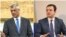 Kosovar President Hashim Thaci (left) and the former acting Prime Minister Albin Kurti (combo photo)