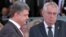 Президент України Петро Порошенко (л) і президент Чехії Мілош Земан
