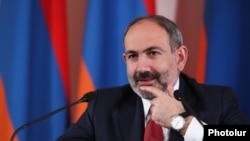 Премьер-министр Армении Никол Пашинян на пресс-конференции, Ереван 19 марта 2019 г. 