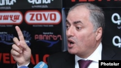 Armenia - Armen Alaverdian, deputy of the State Revenue Committee, at a news conference, 18Jan2012.
