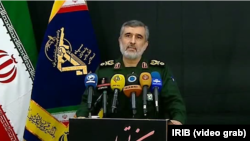 فرمانده نیروی هوافضای سپاه در حال توضیح درباره سرنگونی هواپیمای مسافربری اوکراینی