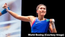 Аида Әбікеева әлем чемпионатында. Ливерпуль, 14 қыркүйек 2025 жыл.