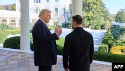 Дональд Трамп і Володимир Зеленський у Білому домі, 17 жовтня 2025 року